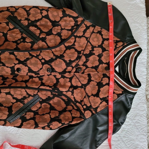 COACH Light weight  Leather& Silk Jacket - Picture 15 of 16